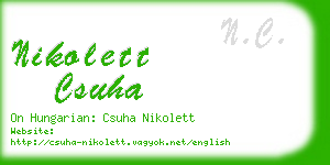 nikolett csuha business card